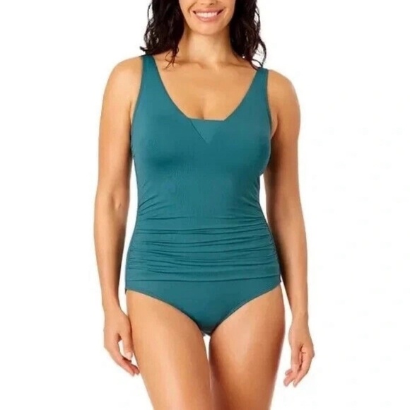 NWOT Lands' End Teal Swimsuit - Picture 1 of 3